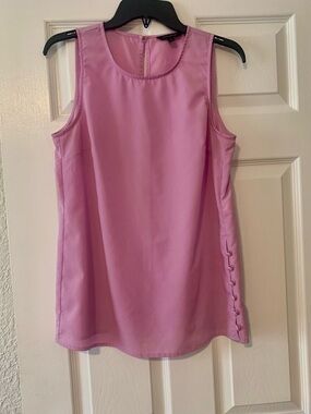 Banana Republic Lavender Pink Sleeveless Camisole with Side Button Accents